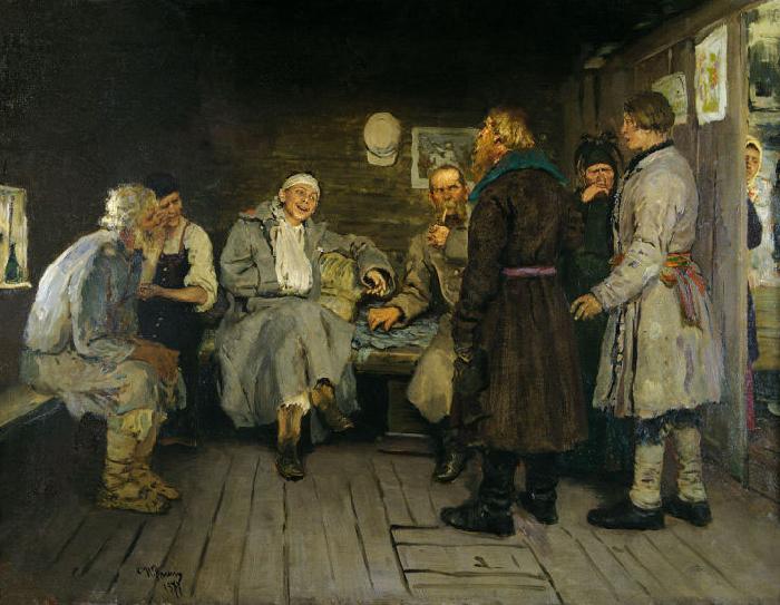 Ilya Yefimovich Repin Soldier's Tale oil painting image